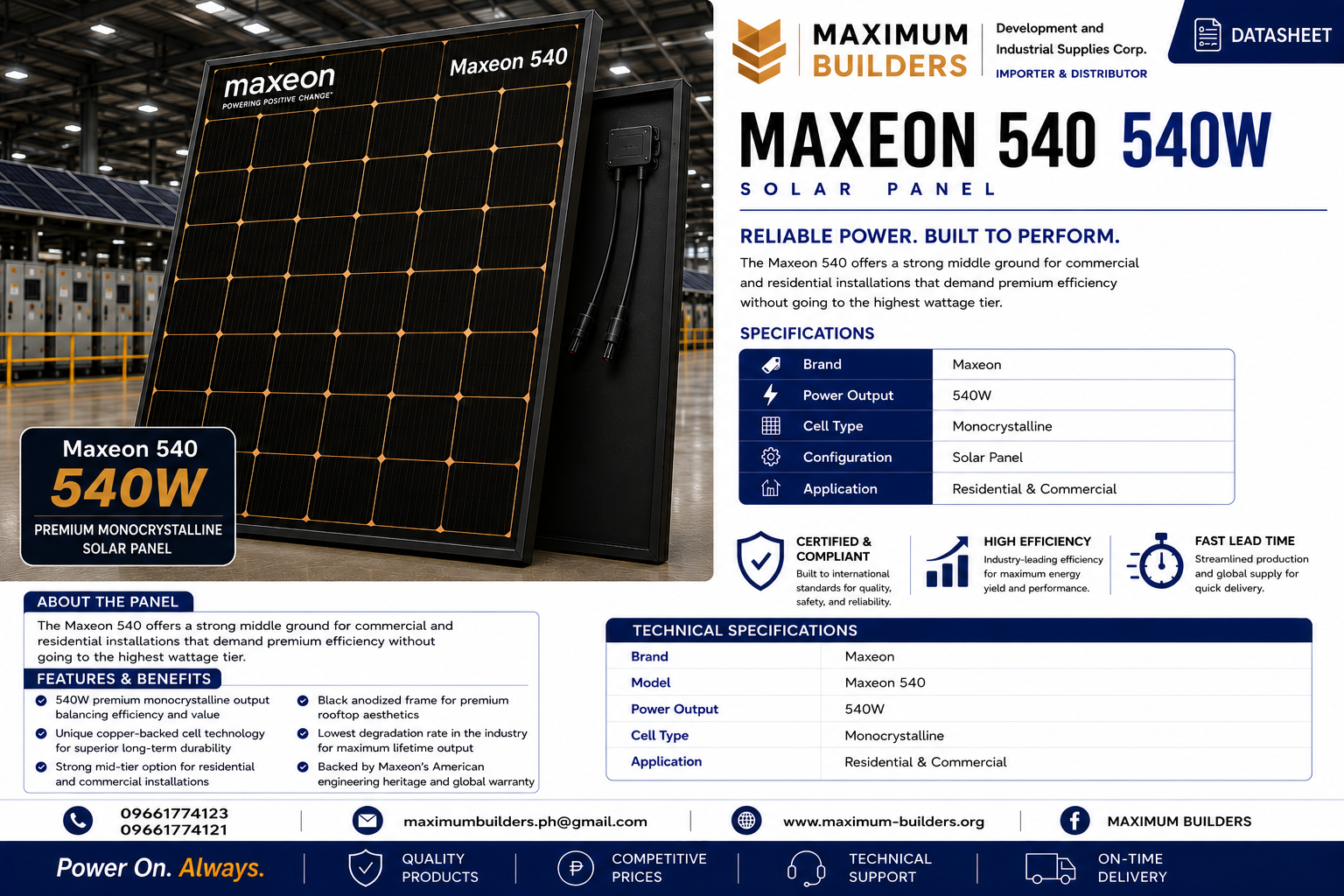 HiKu 540 Panel Brochure