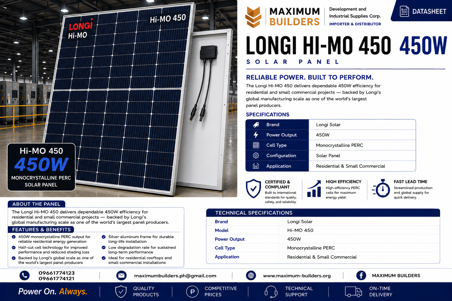 Hi-MO 450 Panel Brochure