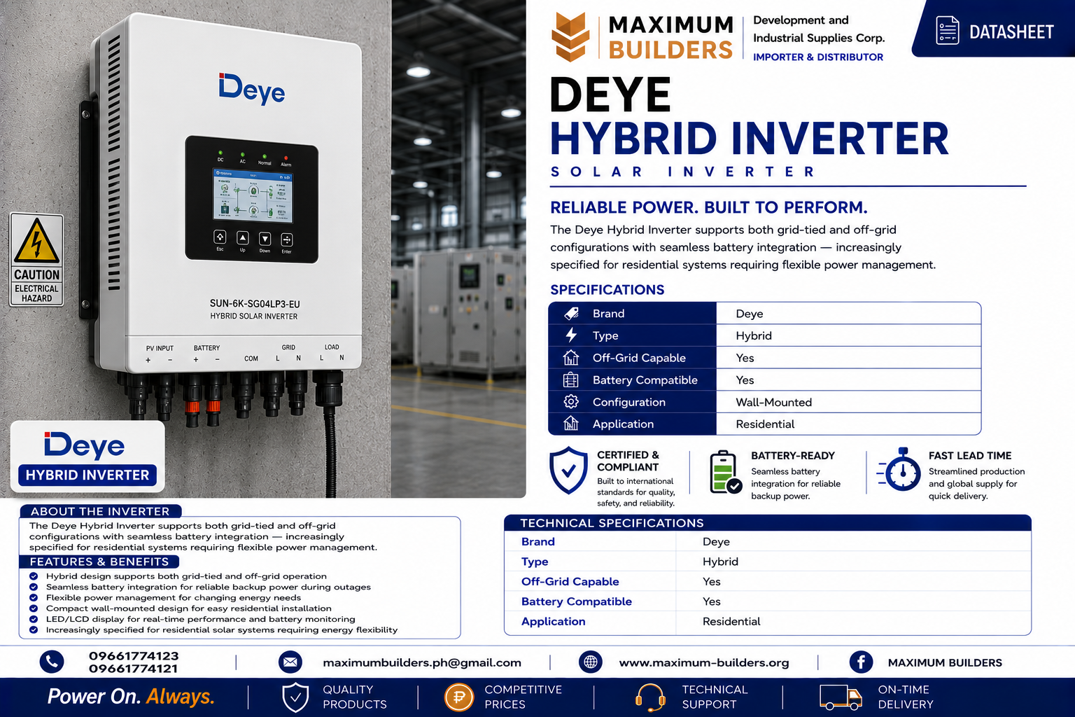 Deye Hybrid Inverter Brochure