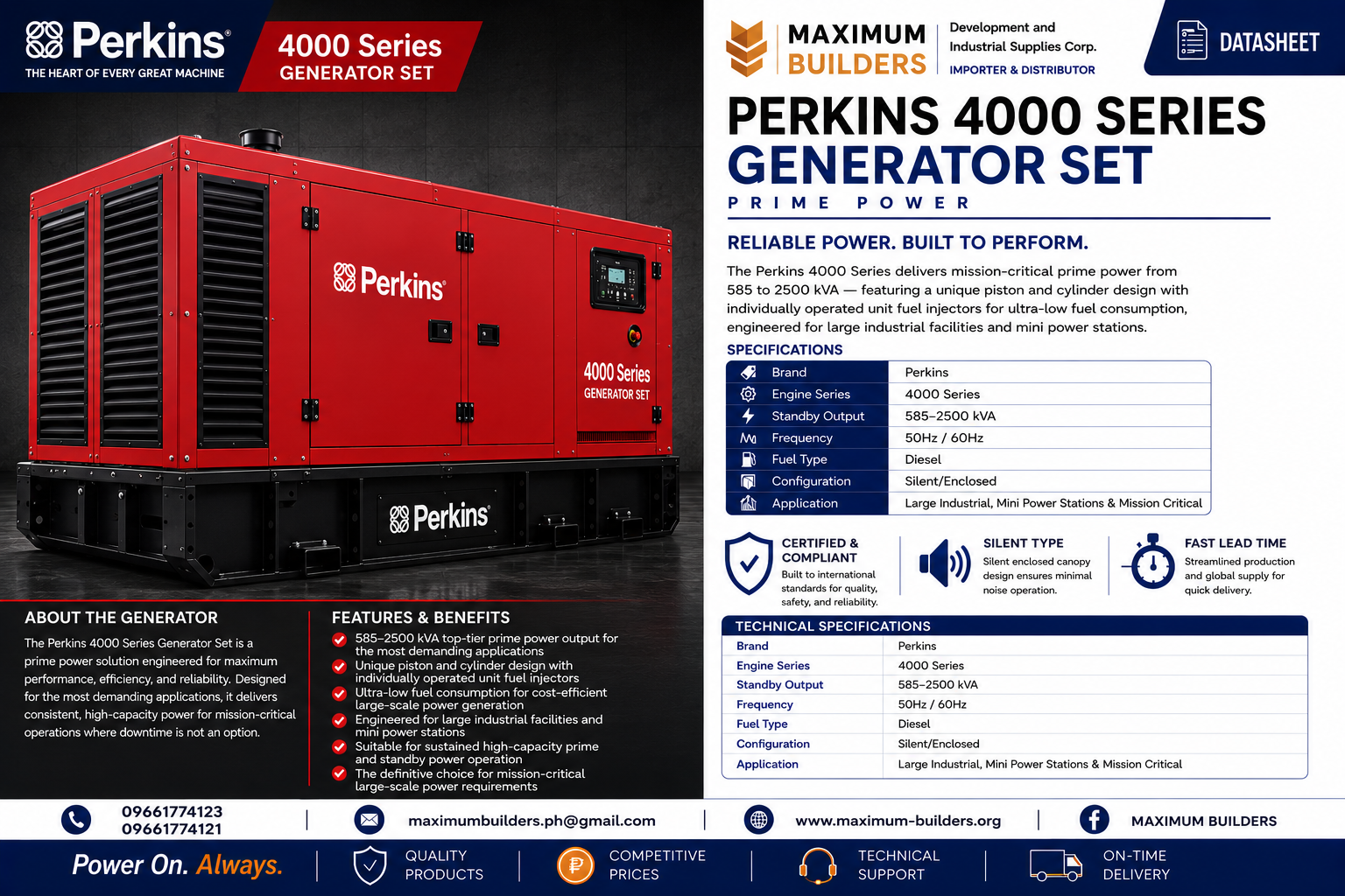 Perkins 4000 Series Generator Set Brochure