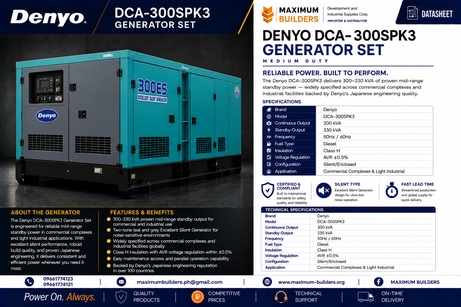 Denyo DCA-300SPK3 Brochure